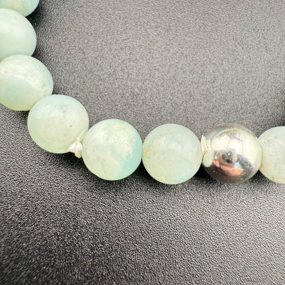 Amazonite‎ Gemstone Bracelet With Sterling Silver Bead - Picture 2 of 8